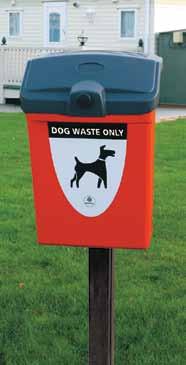 Fido 25 Dog Waste Bin Fido 25 dog waste bin has a Durapol self-returning lid and a moulded plastic liner, which is removable for cleaning and disinfecting. Ultra-destruct Dog Waste Only logo.