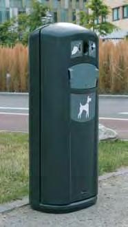 1kg Red Deep Green Red Deep Green Retriever City Dog Waste Bin Retriever City Sack Dispenser Retriever City dog waste bin offers an integrated sack dispenser and chute operating system within one