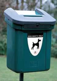 4kg (Durapol chute c/w sack retention) Red Deep Green Red Deep Green Retriever 60 Dog Waste Bin Retriever 60 has a secure metal chute, ensuring hygienic operation and a