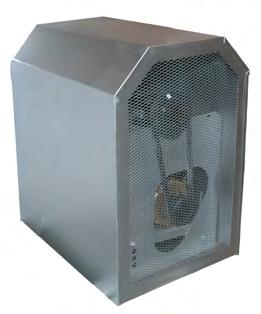 Provided with slots for ventilation, the cover is easily removable for inspection and maintenance. Weather covers are available for either horizontal or vertical flow fans.