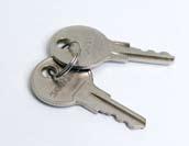 98 E5 Cam Latch Accessories Keys Tool key: Zinc alloy or nylon Keys Zinc or Nylon 55 (2.