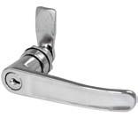 92 E5 Cam Latch Zinc L-handle Hand operated Fixed grip Single hole install Multiple key codes Zinc alloy, powder coated or chrome plated and steel, zinc plated Performance Details Max.
