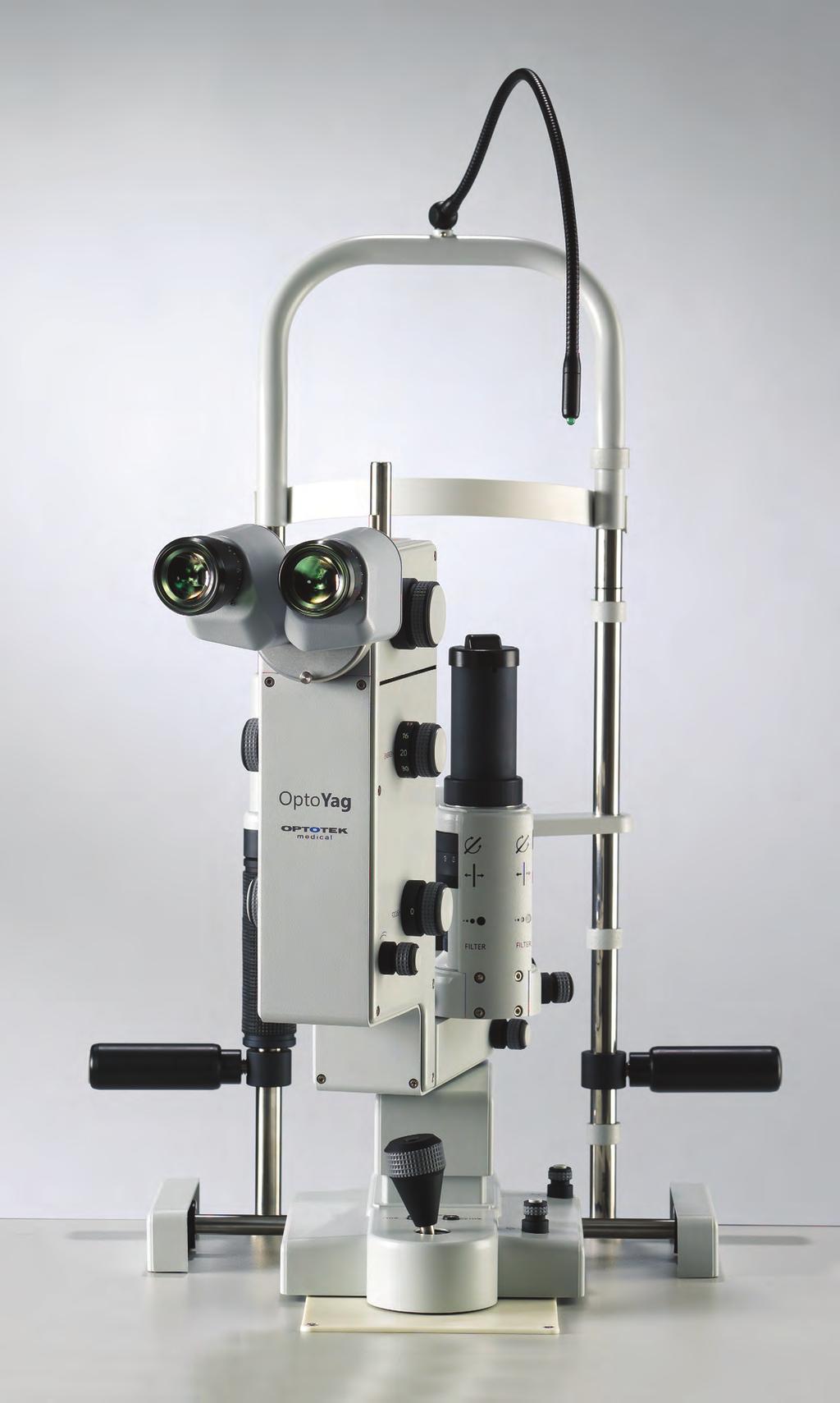 clear vision OptoYag OptoYag utilizes a combination of latest innovations in Nd:YAG laser technology and highly efficient e-slitlight LED slit lamp. Compact design, 30 energy levels in the range of 0.