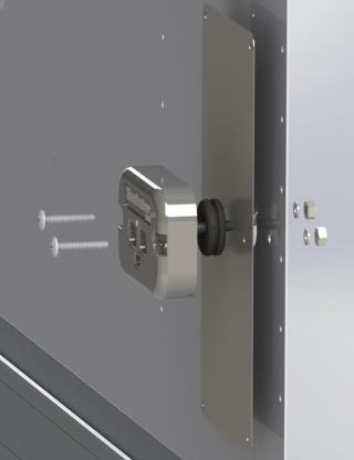 To hold the key pad to the nose of the trailer. 7. Make sure that all fasteners are tight. SS Mounting Plate Keypad 7/8 ID Grommet Fig. 3.1 MOUNT THE INNER CONTROL BOX 1.