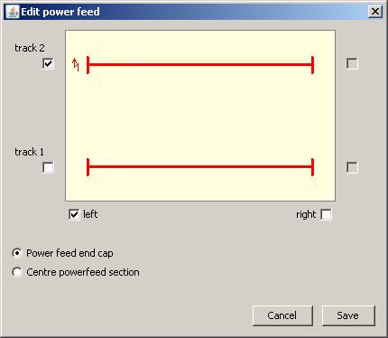 Page 7 von 9 3. Definition of the position of the power supply power feed point In the crane runway optimisation you can modify the position of the power feed point.