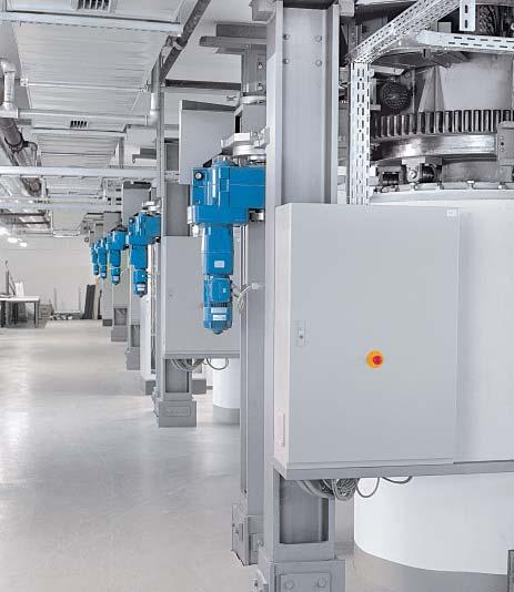 In addition to individual gearboxes, motors and frequency inverters, Demag is the only supplier of drive products also to offer wheel block systems and complete drive units consisting of precisely