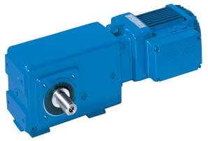 Angular geared motors torques from 120 to 12000 Nm Thanks to their design with a shaft end on one or both sides, Demag angular geared motors are suitable for travel applications with a single drive