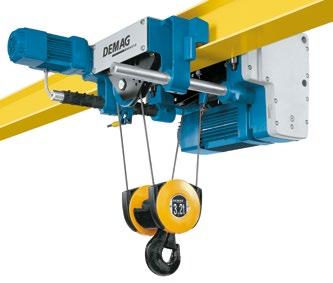 Choice of travelling hoists for single-girder portal cranes up to 12.