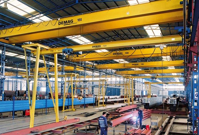 Portal crane solutions under the Demag brand name economical and efficient Demag portal cranes are frequently used to increase the capacity utilisation of buildings and open spaces.