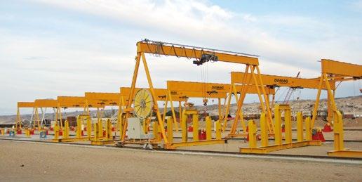 Full-portal cranes can often be integrated in existing production environments and in-plant logistics with little construction work.