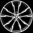 9.5 J 20 / tyres 275/40 R 20, runflat tyres Only available in combination with M Sport X Package (33A) Snow chains cannot be