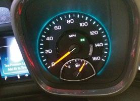 Fuel Gauge Does Not Read Full The fuel gauge may not read full, instead only reading 7/8 full, after filling the fuel tank on some 2013-2015 LaCrosse, Regal, XTS, and Malibu models.