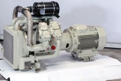 Self-supporting, flange-mounted motor compressor set