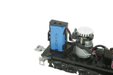 Self Charging Battery Back-up The special NiCad 2.4v self-charging battery recharges continuously during train operation and should last for up to five years.