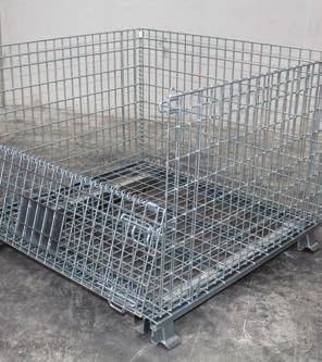 Galvanised mesh cage MODEL DIMENSION FOLDED HEIGHT