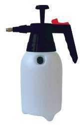pumping device made of brass rigid and flexible metal outlet tube closed handle for safe handling sprayer, made of polyethylene, transparent sprayer head with adjustable