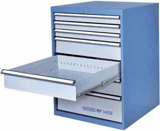 partitionable, delivery includes length- and crosswise dividers T Load capacity per drawer 35 kg T Drawer