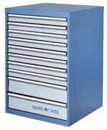 697 x D 695 mm T In GEDORIT blue, drawers GEDORIT silver 1405-5 1405-7 Code No.