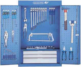 any individual arrangement T With storage and three drawers T With loose modules 1500 E-1993 L and 1500 E-19 L T With cylinder lock T In GEDORIT blue, drawers GEDORIT
