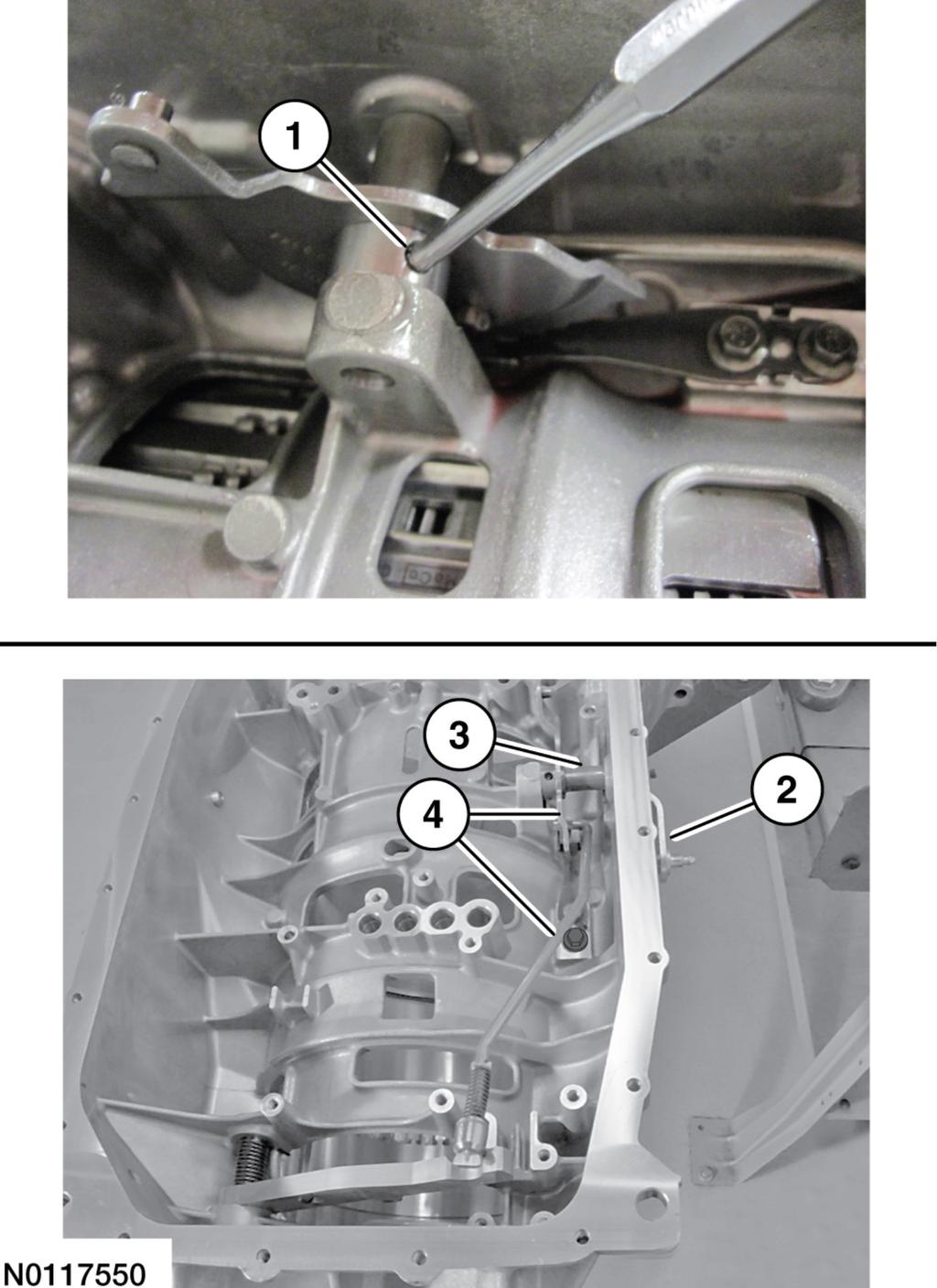 307-01-18 Automatic Transaxle/Transmission 6R80 307-01-18 4 Remove the manual valve detent