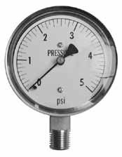 PASCO Pressure Gauges Steel case 1/4 MPT brass Plastic face Ashcroft Pressure Gauges