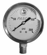 Diaphragm Gauge Detects pressure in fractions of ounces 2-1/2 diameter 1/4 MPT brass