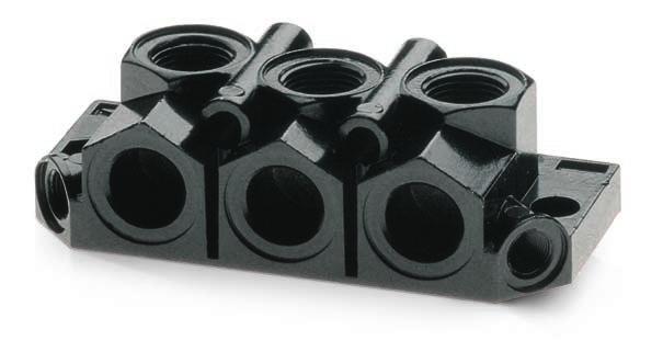 S E R I E S 9 Manifold bases with common inlet and exhaust
