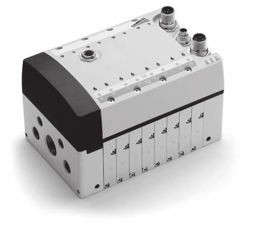 Valve Islands > 016 > Series Y valve islands Fieldbus Initial Module - characteristics The initial module has always 8 positions.