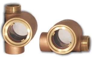 175 PSI Working Pressure Part # Size Orifice TESTDRAIN1 1 F NPT x 1 F NPT ½ TESTDRAIN125 1¼ F NPT x 1¼ F NPT ½ Sight Glasses Constructed of heavy duty brass that features (2) high