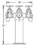 FIRE DEPARTMENT CONNECTIONS (COMPLETE UNITS) Free Standing Test Headers (With Valves)