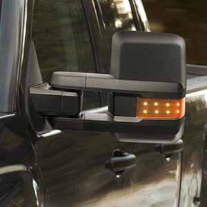 W AVAILABLE - TRAILERING MIRRORS 2015/2016 LD & HD TRUCKS camper mirrors - chrome or black Improve the rearward field of vision of your Silverado or Sierra 1500/2500/3500 with these Vertical