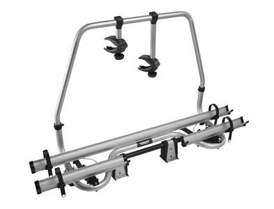 Equipment Will come as standard: New Thule Bike Holders with integrated locks Thule adjustable Tilt-Stop system Completely tiltable with bikes on First rail: E-bike / bike Second rail: E-bike / bike