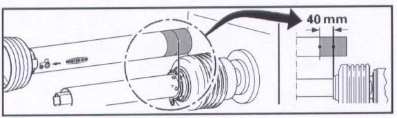 Shorten the inner and outer guard tubes equally. Shorten the inner and outer sliding profiles by the same length as the guard tubes. Round off all sharp edges and remove burrs.