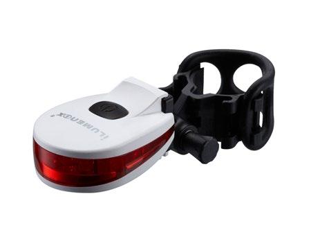 SS-L322R Bike safety lights with ultra-bright LEDs and 315 visibility. Quick release bracket can be fitted on handlebar / seat stay area as safety light and seat post as tail light.