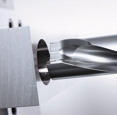 /min 794 cm 3 /min Tool Face mill ø 80 mm Indexable insert drill ø 54 mm M24 tap Spindle speed 955 rpm 1,650 rpm 530 rpm (Vc = 40 m/min) Feed 2,741 mm/min (Fz = 0.