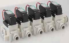 large flow rate Manifold type Achieving various piping layout 2 port pilot operated solenoid valve for compressed air