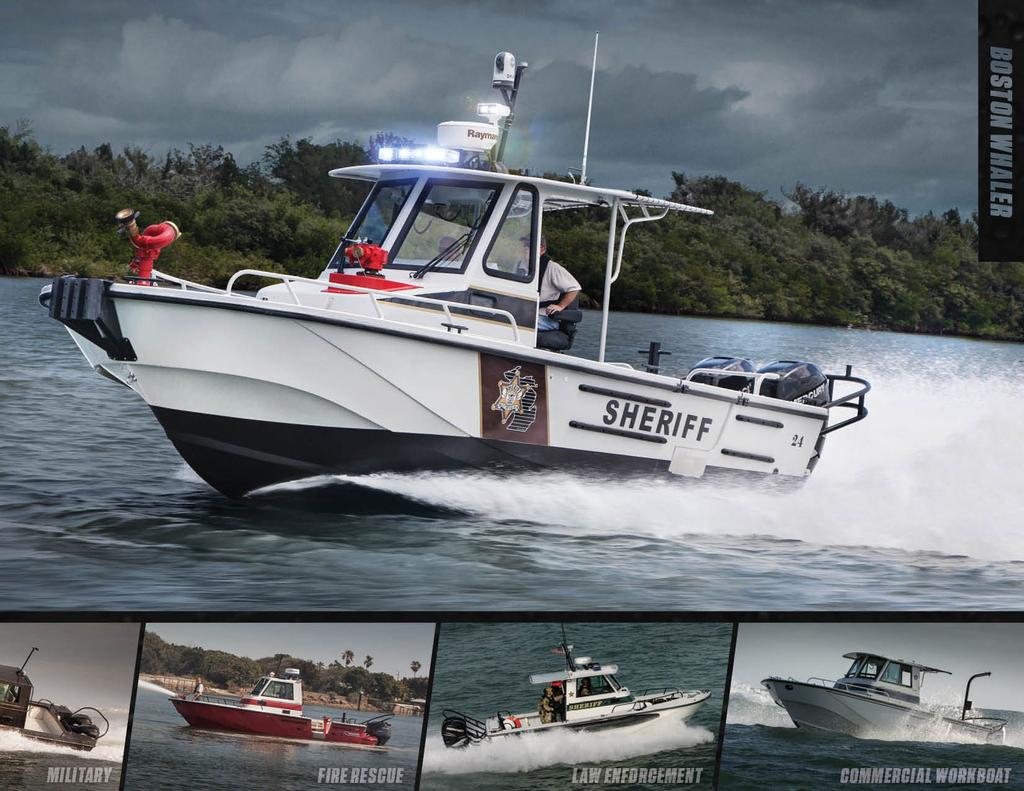 surveillance, harbor patrol and rescue teams. LOA 31' 3" / 9.5 m Beam 10' 7" / 3.