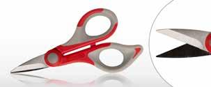 Wire & Kevlar Cutting Shears - JIC-186 High carbon stainless steel blades (heat treated to HRC 58-60) designed to cut Kevlar, cabling insulation, tape, cable ties and other material.