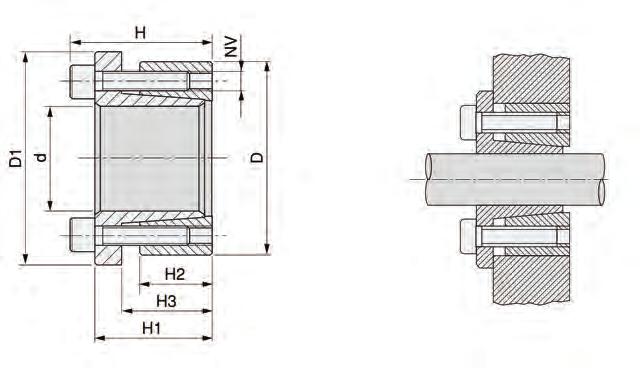 TAPER BUSH LOCKING DEVICE DLK132 SECTION continued rt No.