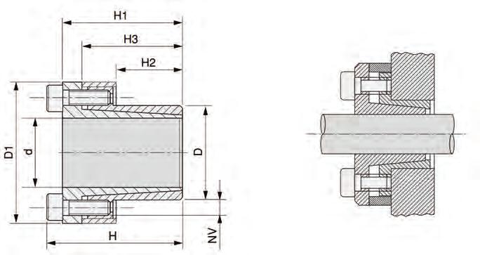 TAPER BUSH LOCKING DEVICE DLK134 SECTION continued rt No.