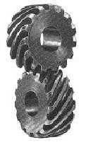 Spur gears were used occasionally in the past, but with the