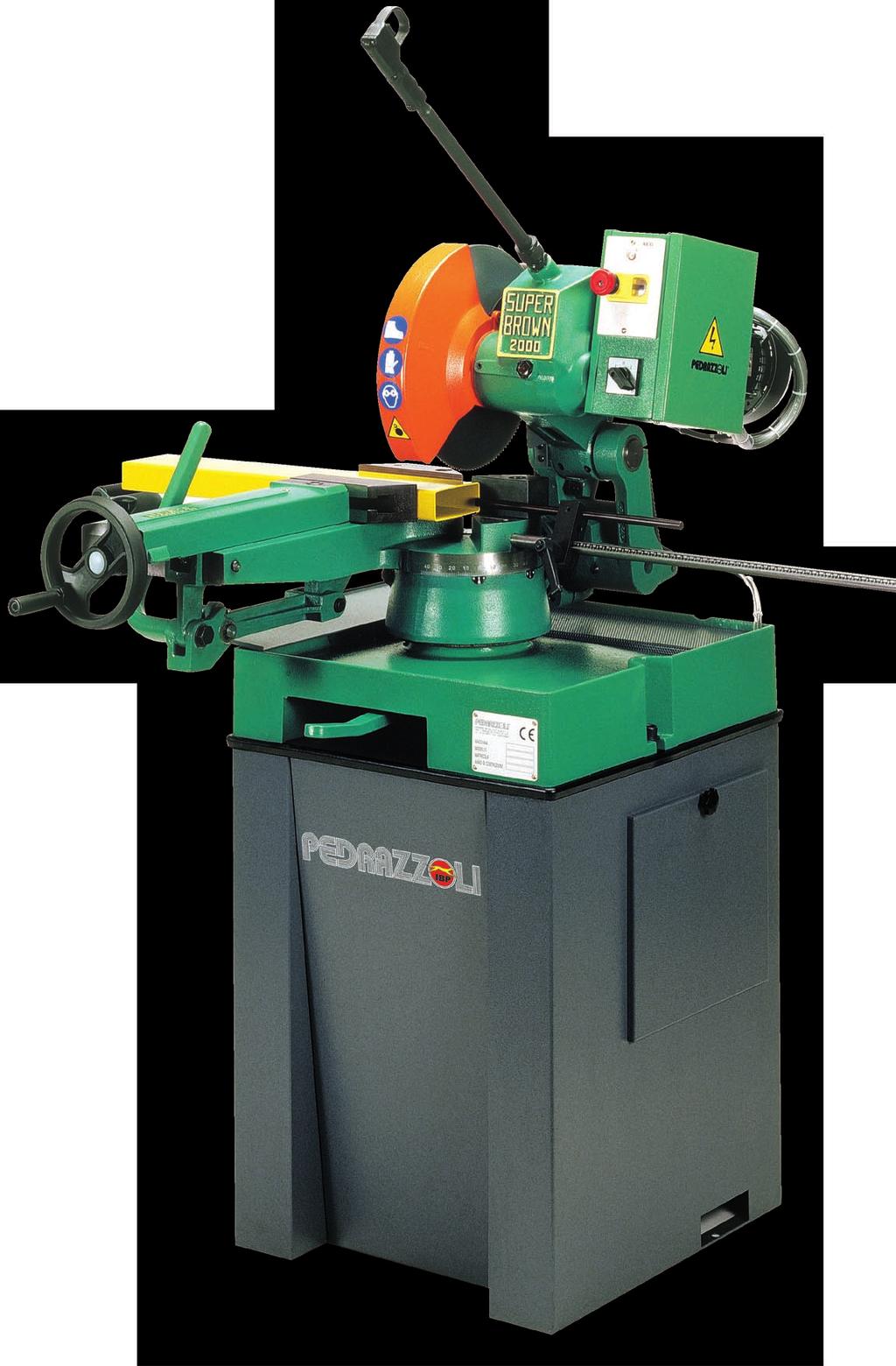SUPER BROWN 2000 MRM MANUAL CIRCULAR SAW SUPER BROWN 2000 MRM Version with Manual Vice SUPER BROWN 2000 MRP Version with Pneumatic Vice with infinitely variable blade speed for all types of metals
