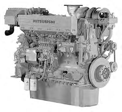Propulsion - IMO Tier I / non emission High speed - Engine S6A3-MPTK 6-cylinder, 4-cycle, water cooled diesel engine, wih direct-injection, turbocharger and air-cooler.