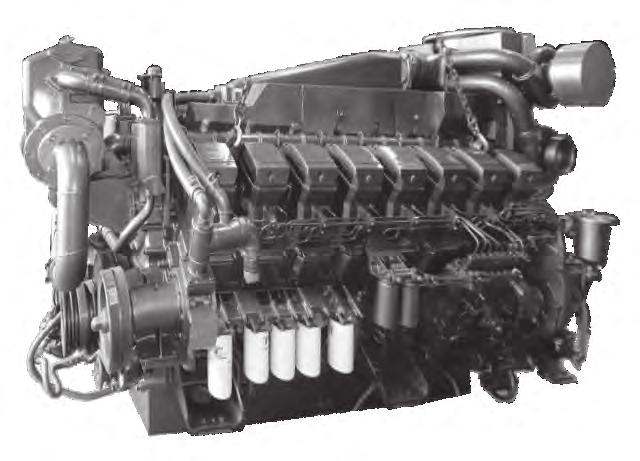 Propulsion - IMO Tier II / CCNR-2 / EU-3A High speed - Propulsion package S16R-T2MPTK 16-cylinder, 4-cycle, water cooled diesel engine,