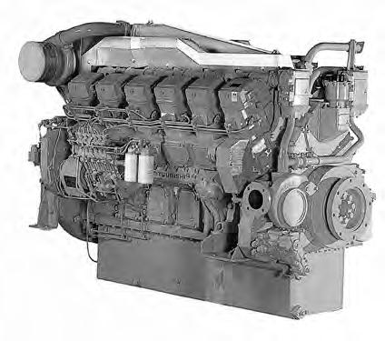 Auxiliary generator - IMO Tier II / CCNR-2 / EU-3A - High speed S12R-MPTAW 12-cylinder, 4-cycle, water cooled diesel engine, wih direct-injection, turbocharger and air-cooler.