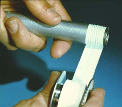 Prepare The Pipe Use ONE loop of Teflon tape or a