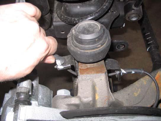 3. Disconnect the ABS line form the bracket on the steering