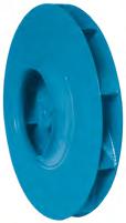 MBR - Radial blades with front and back plate for handling clean, hot, or
