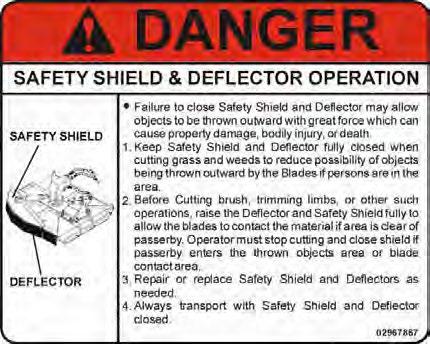 OPERATION 6.3 Switchbox The Safety Shield lever opens and closes the shield located on the front of the cutter head. When moving at or near the ground, always have the shield in th closed position.