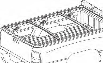 Install Clamps Align the inside edge of the Front Rail with the inside edge of the truck bed and center the